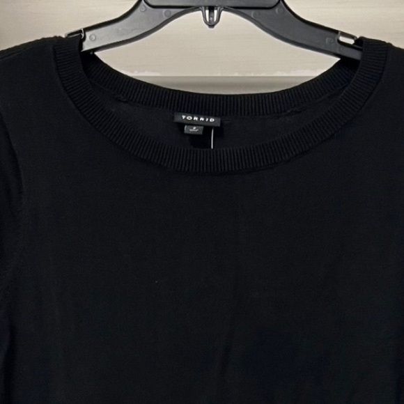 Torrid Mini Challis To Knit Dress Black Red Plaid Dark Academia Holiday - Picture 2 of 9